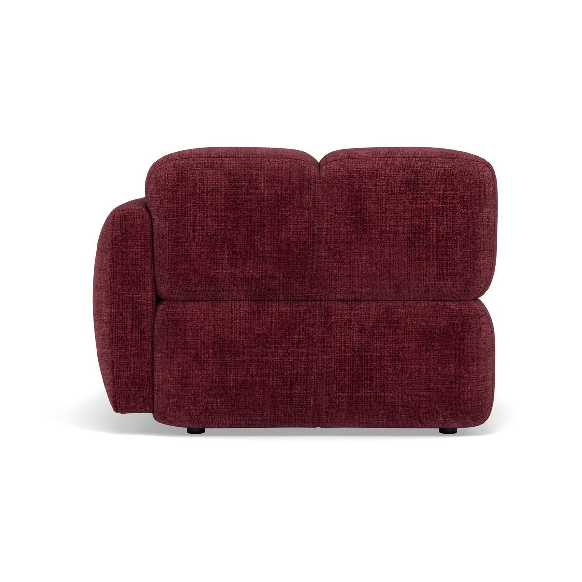 LISA DESIGN Grace - module d'assise droit en velours texturé