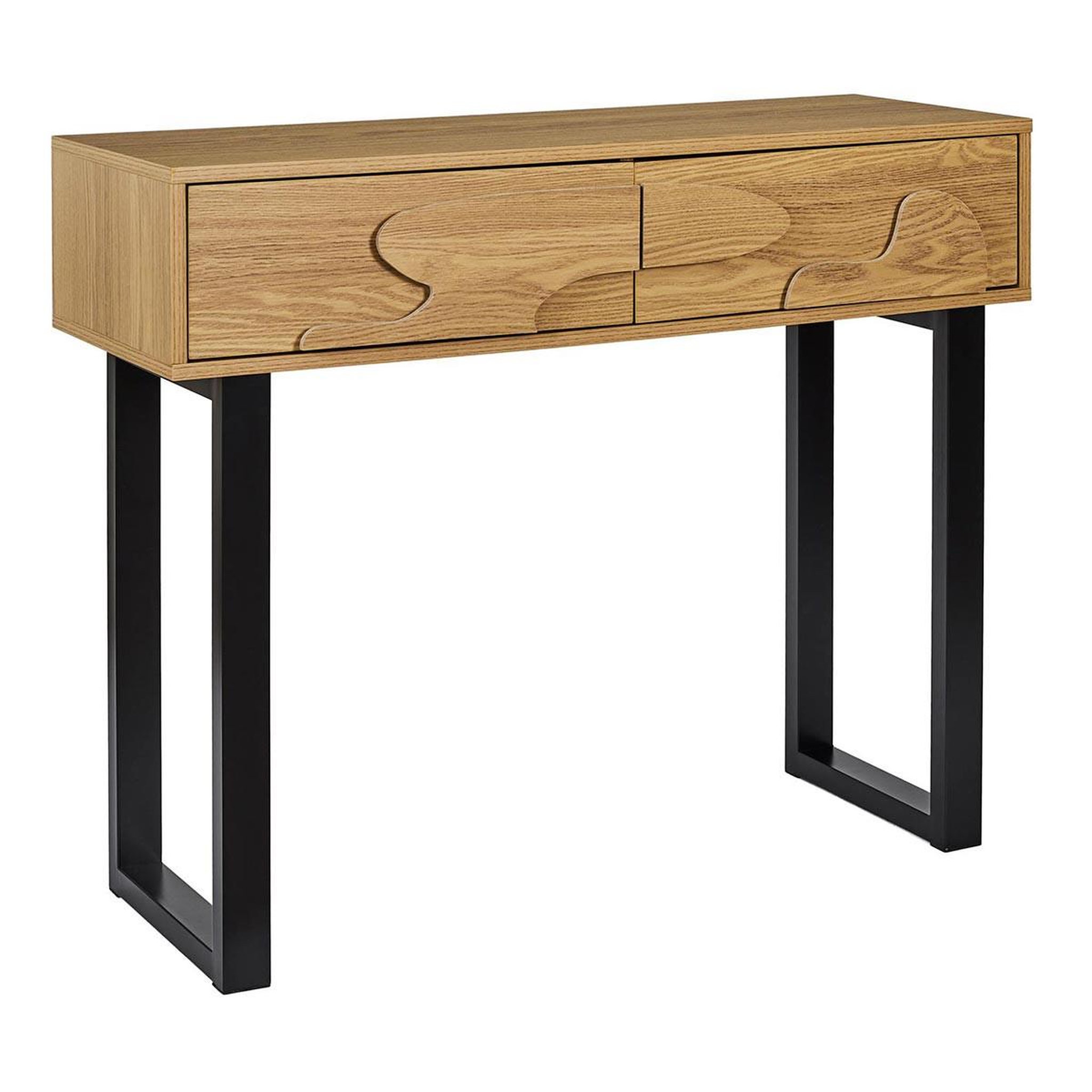 The Home Deco Factory Console 2 tiroirs  calypso  100cm marron