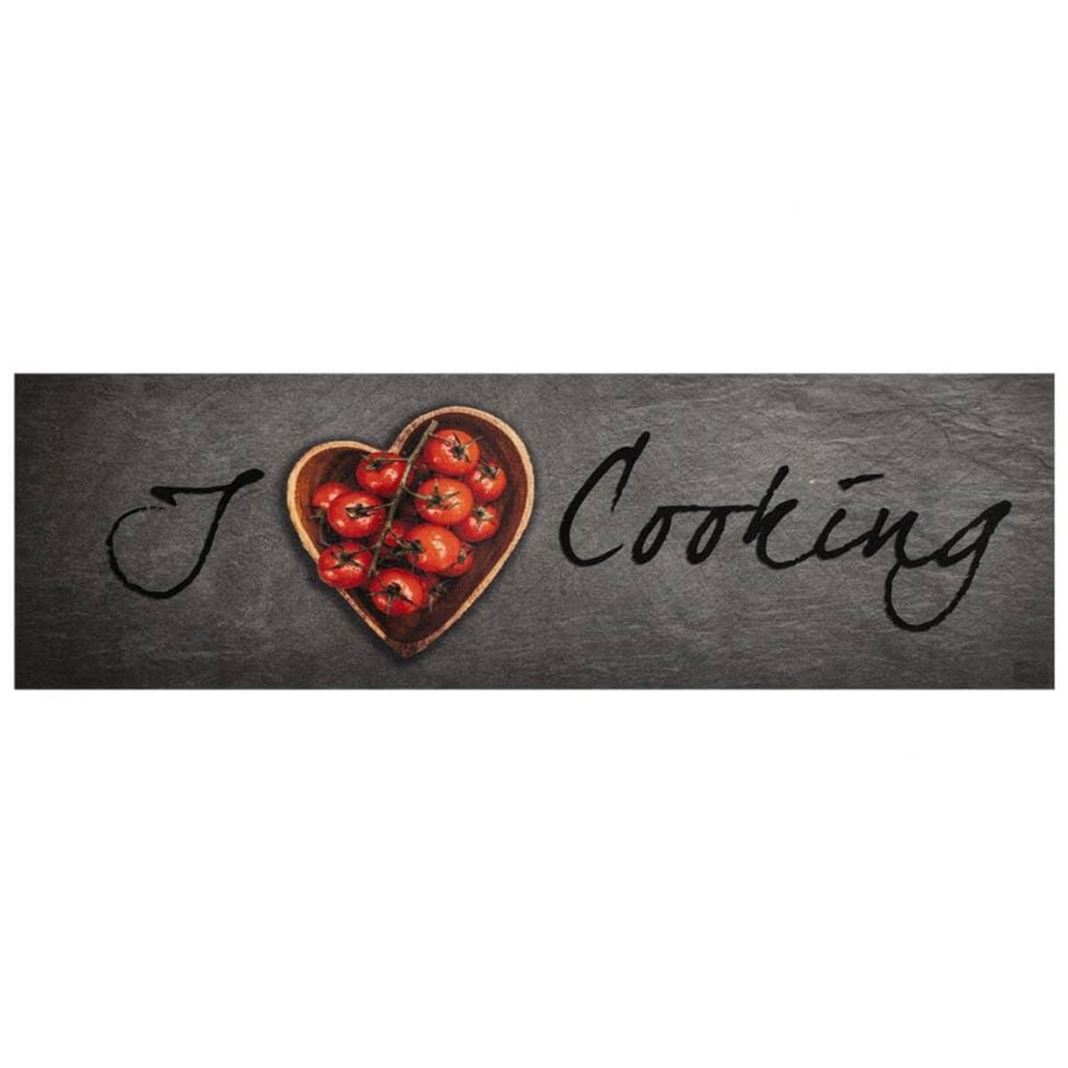 VIDAXL Tapis de cuisine lavable texte Cooking 45x150 cm velours