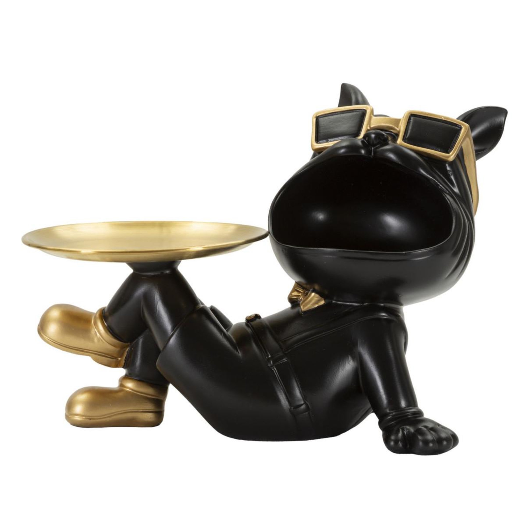 Voir la diapositive 2 : Paris Prix Vide-poche statuette chien  dog buddy  27cm noir