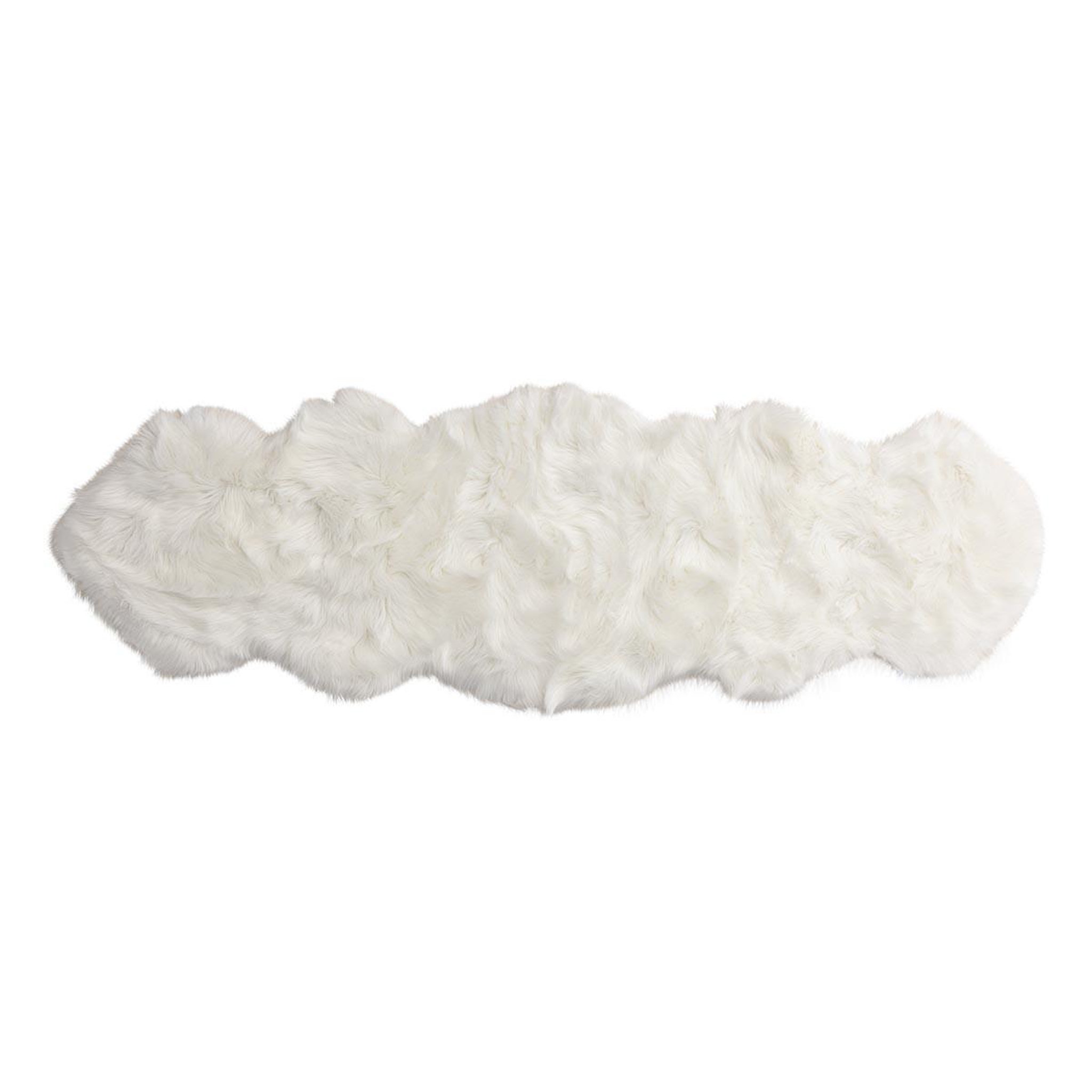 Paris Prix Tapis imitation fourrure  katy  55x180cm blanc