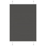 VIDAXL Store plisse noir 90x100 cm largeur du tissu 89,4 cm polyester