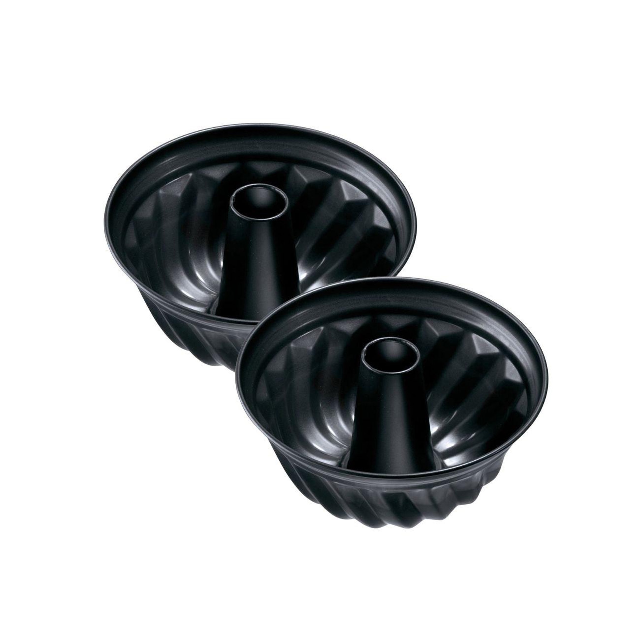 ZENKER Lot de 2 moules à gâteaux 22/22 cm en acier black metallic black mettallic zenker  black mettallic