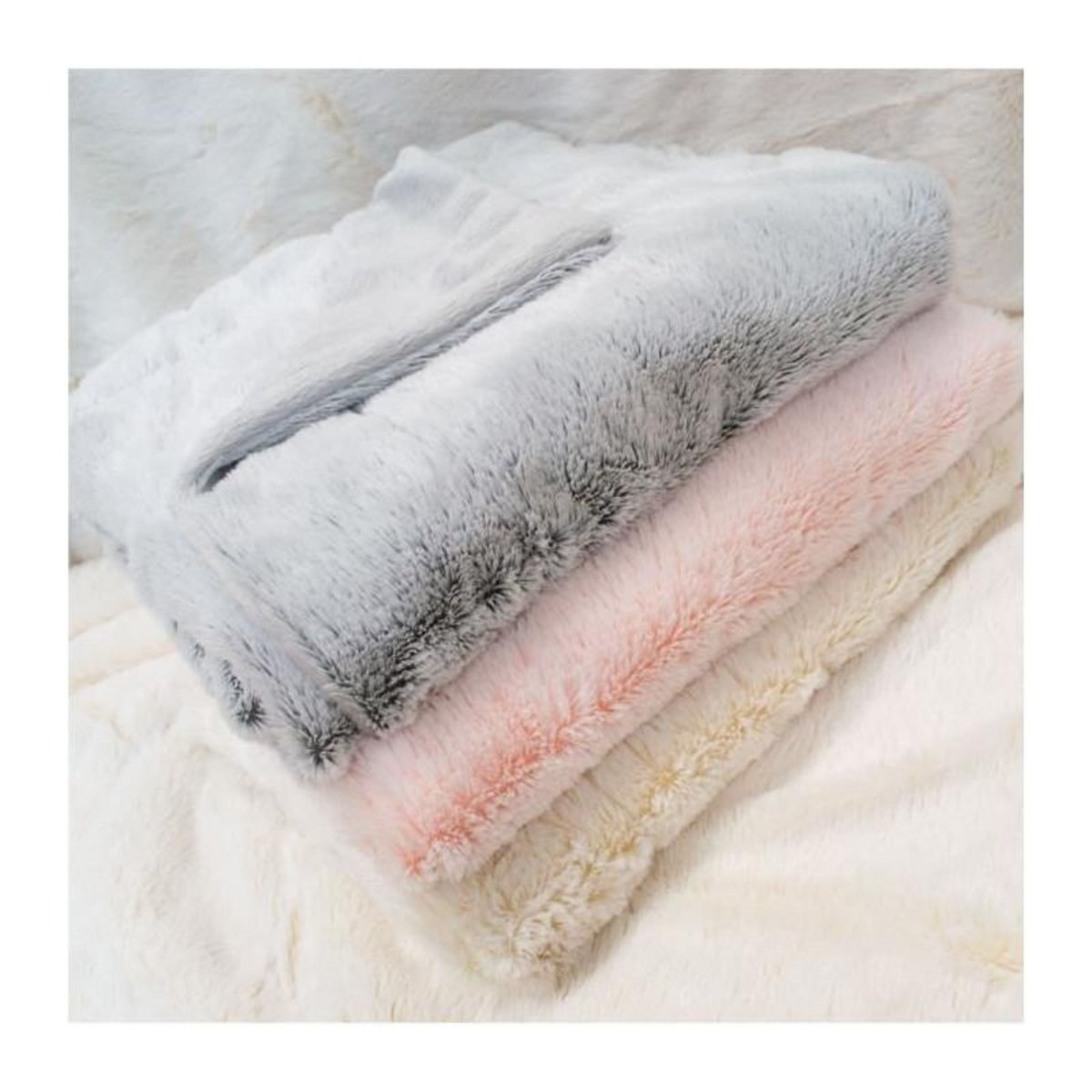 DOMIVA Couverture Snow doublée Microdoux - Crème