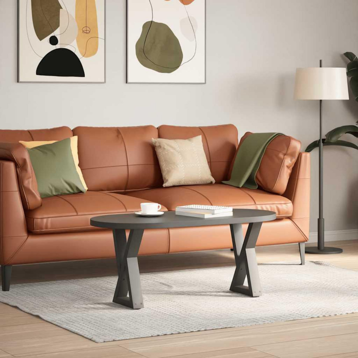 VIDAXL Pieds de table basse 2 pcs anthracite 38x(42-43,3) cm