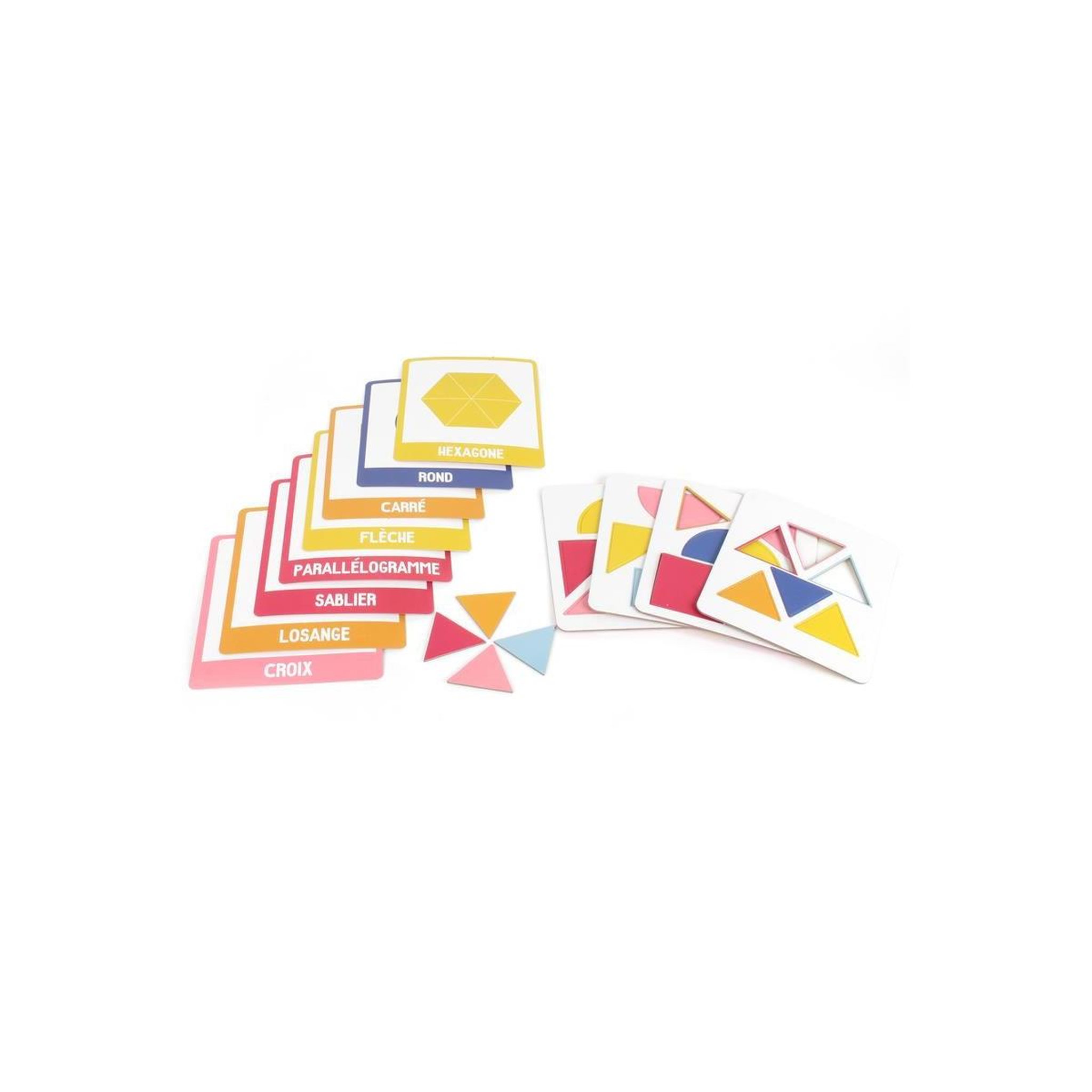 Jeux 2 momes Jeu de 10 cartes éducatives  j'apprends les formes  19cm multicolore