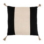 Voir la diapositive 1 : Paris Prix Coussin Déco  Tissage  45x45cm Noir & Beige