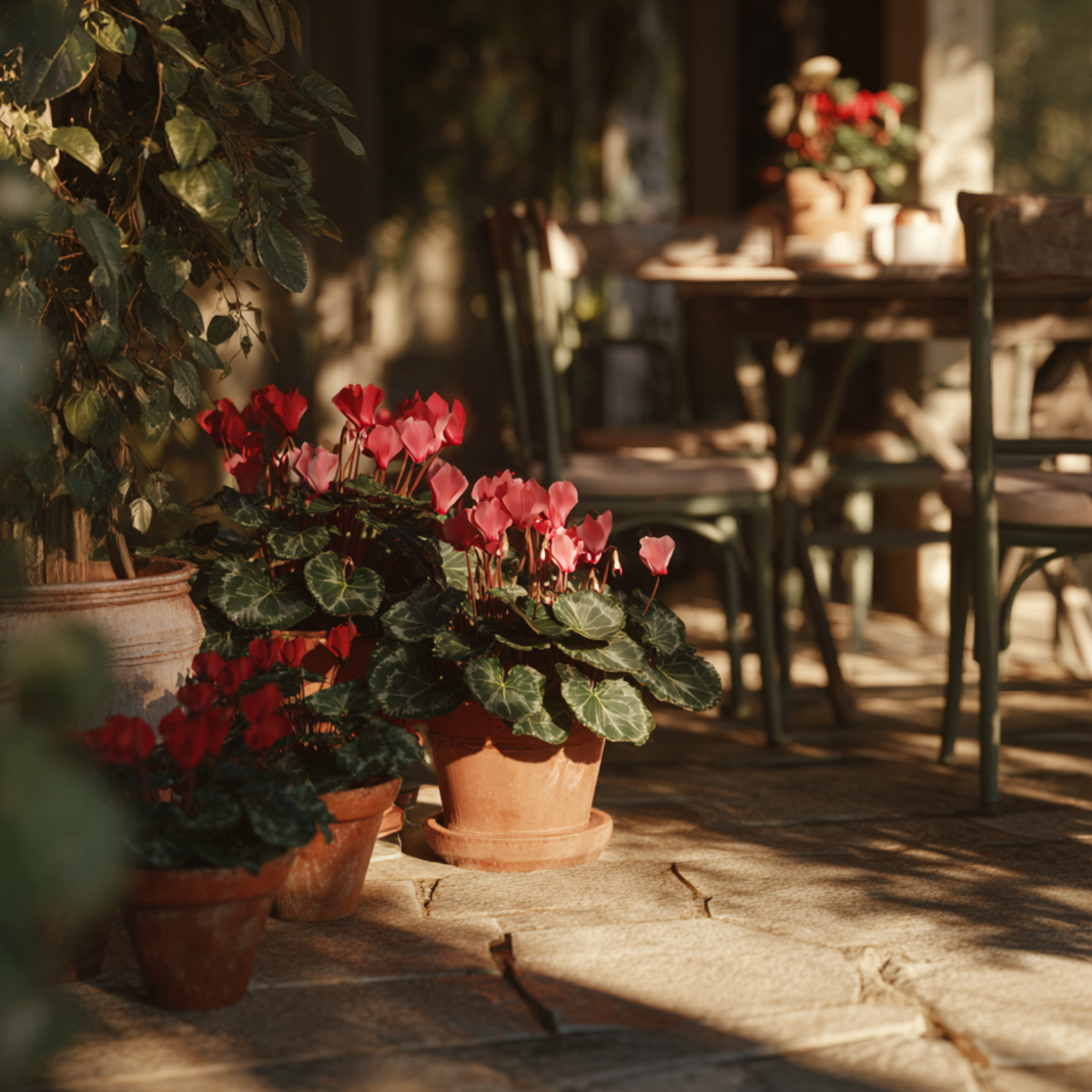 PLANT IN A BOX Cyclamen de Perse - Set de 6 - Cyclamen 'Winfall Scarlet' - H10-20cm - ⌀9cm