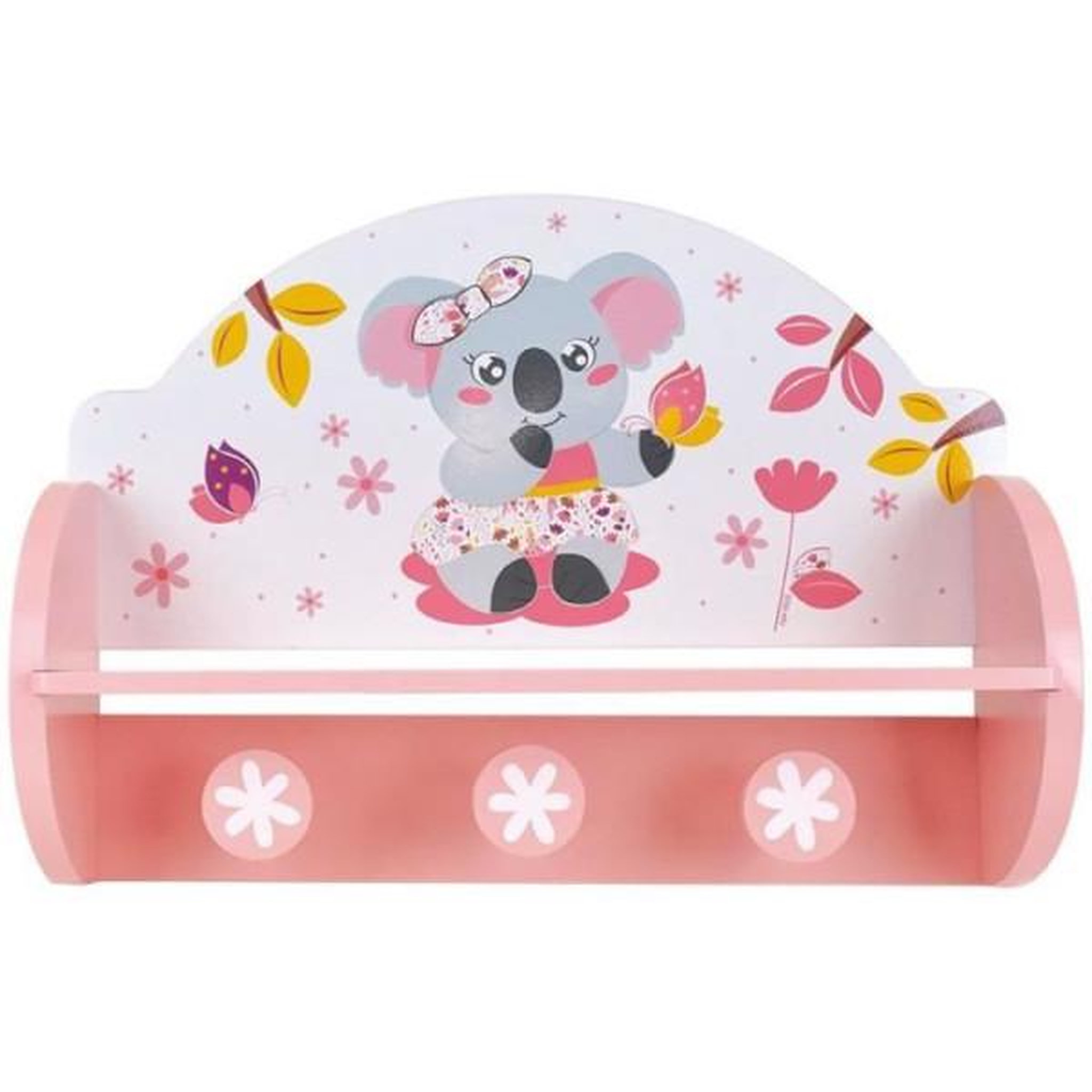 Fun House FUN HOUSE Mimi Cally Koala 713337 ETAGERE PORTEMANTEAU Dimensions : ± H. 33 x L. 46 x P. 15 cm pour enfant