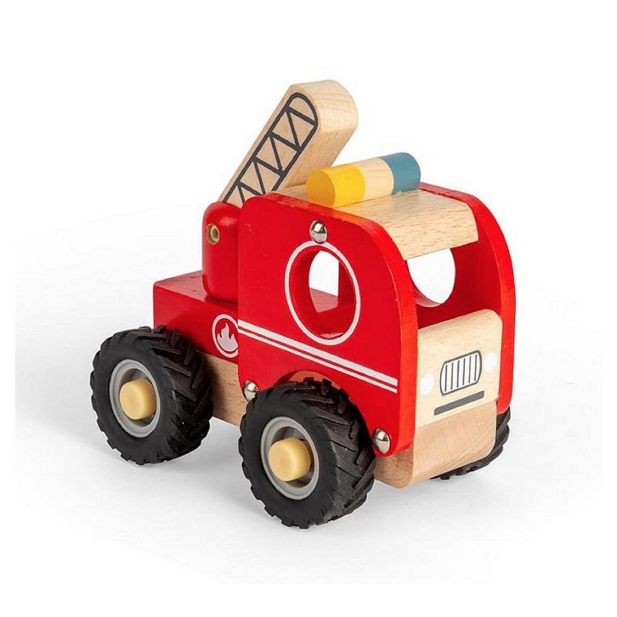 BIGJIGS Camion de pompier en bois