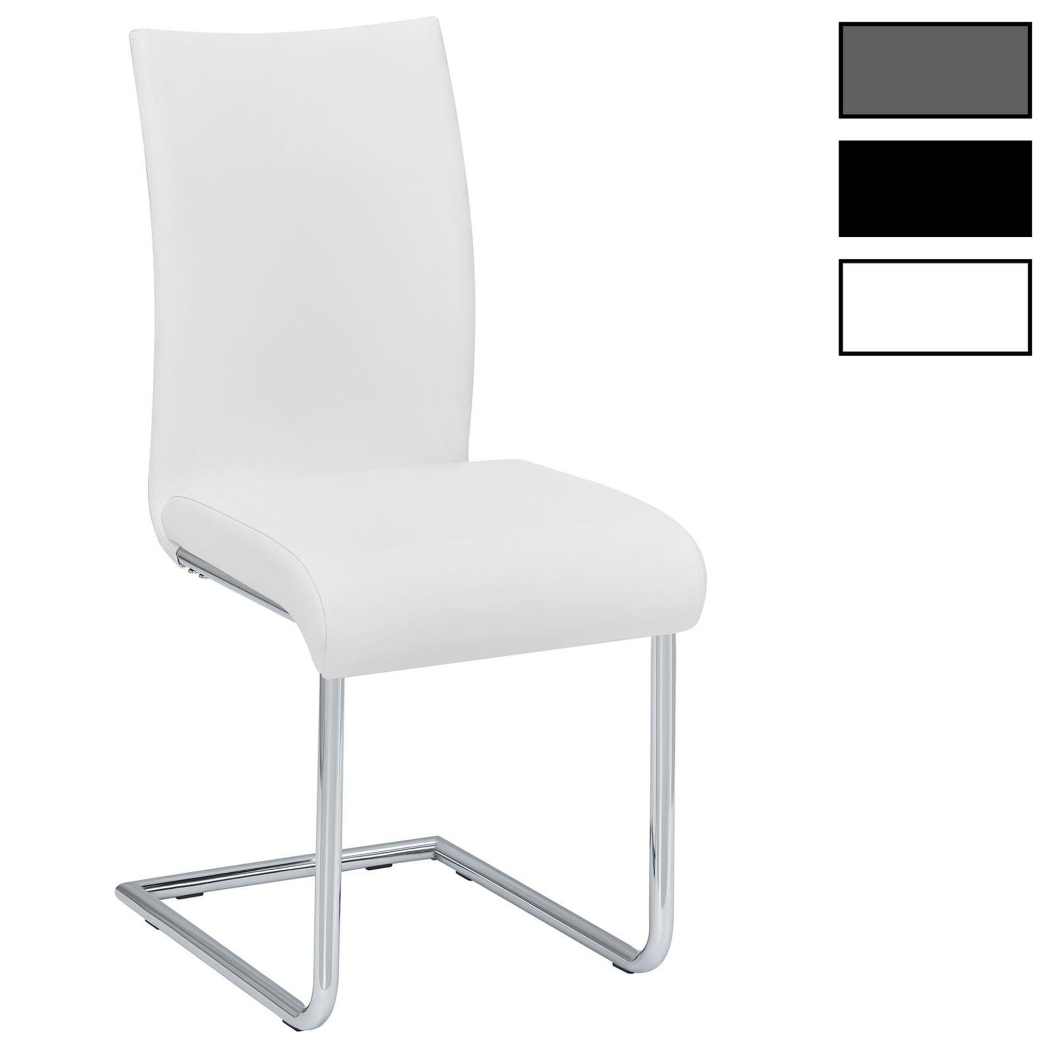 IDIMEX Lot de 4 chaises aladino, en synthétique. Coloris disponibles : Blanc, Noir