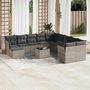 Voir la diapositive 1 : VIDAXL Salon de jardin avec coussins 12 pcs gris clair resine tressee