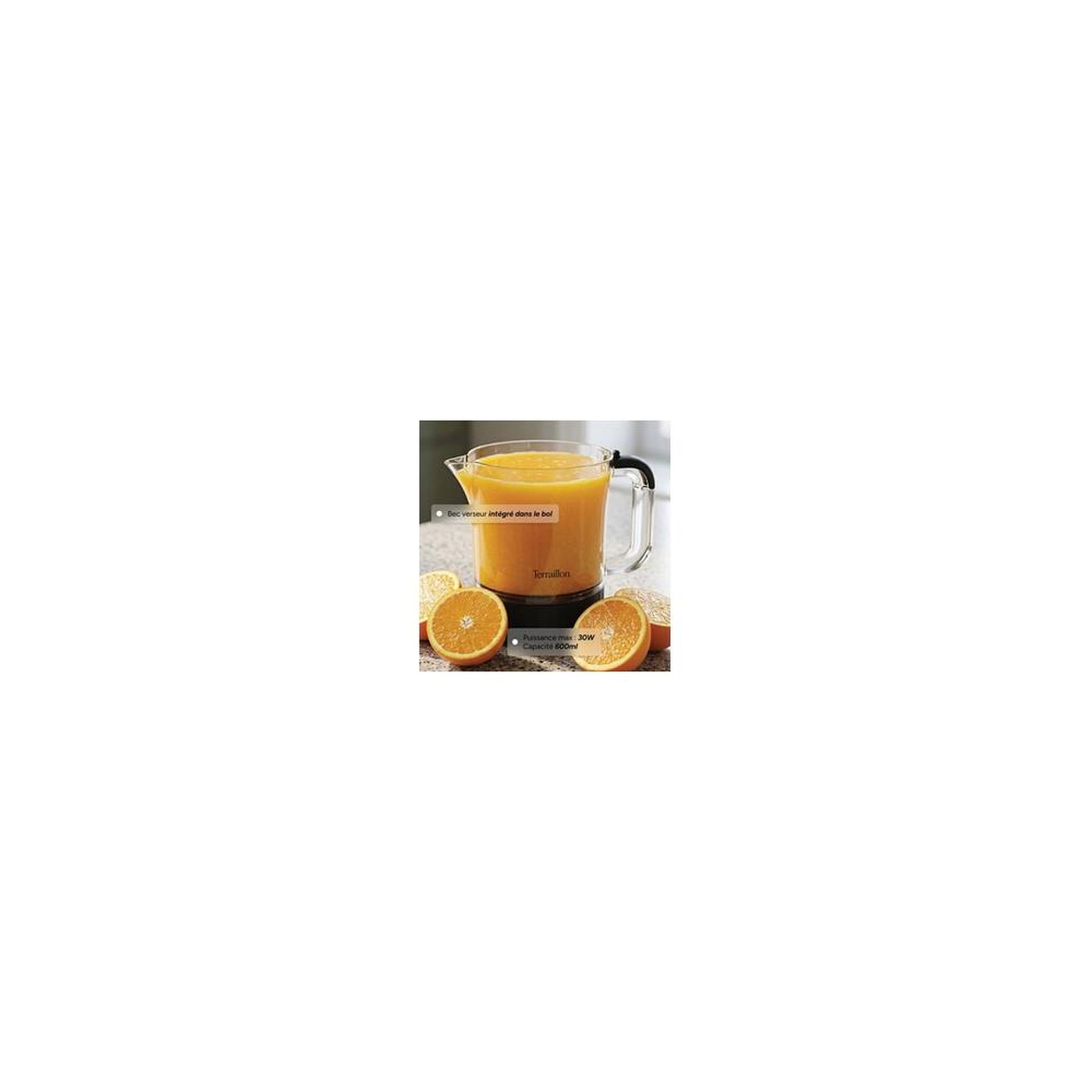 Voir la diapositive 3 : Terraillon Presse-agrumes Terraillon Bistria 600ml Noir