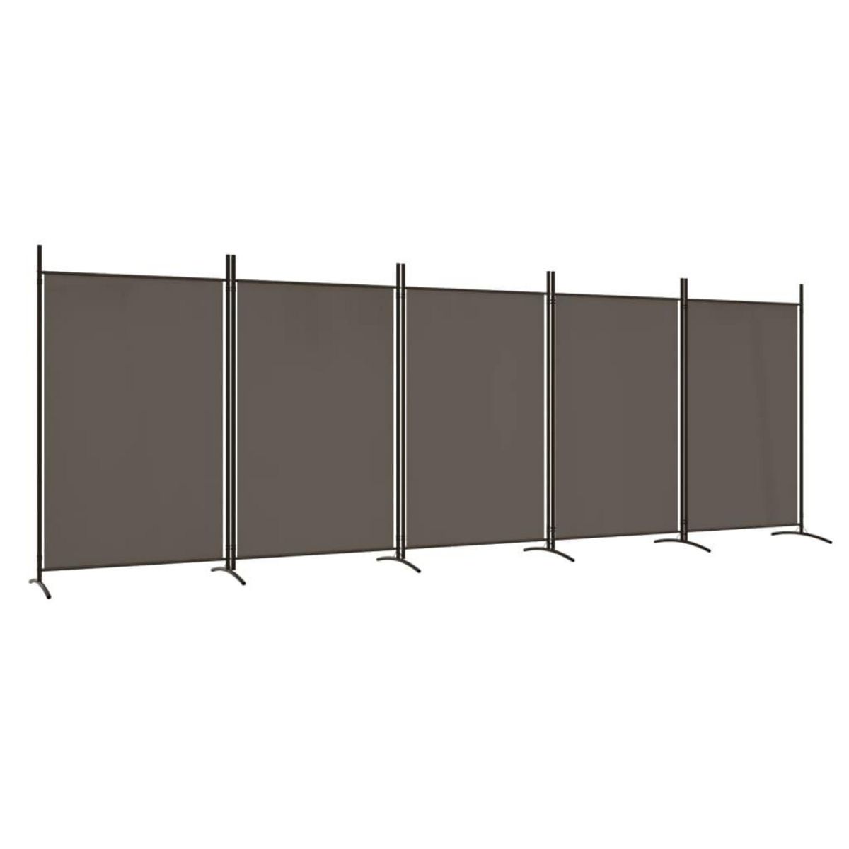 VIDAXL Cloison de separation 5 panneaux Anthracite 433x180 cm Tissu