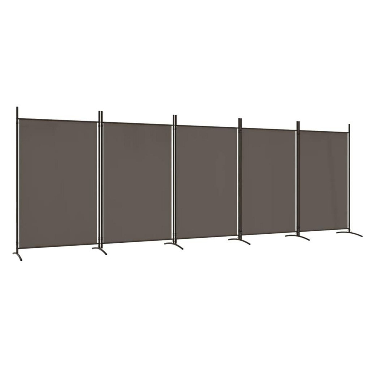 VIDAXL Cloison de separation 5 panneaux Anthracite 433x180 cm Tissu
