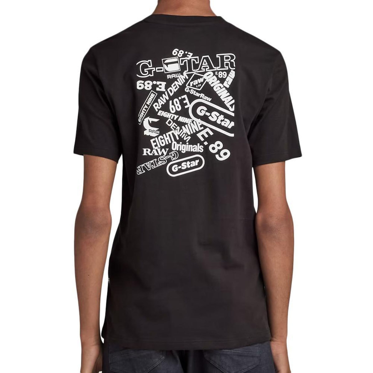 G-Star Raw T-shirt Noir Homme G-Star Rew Back