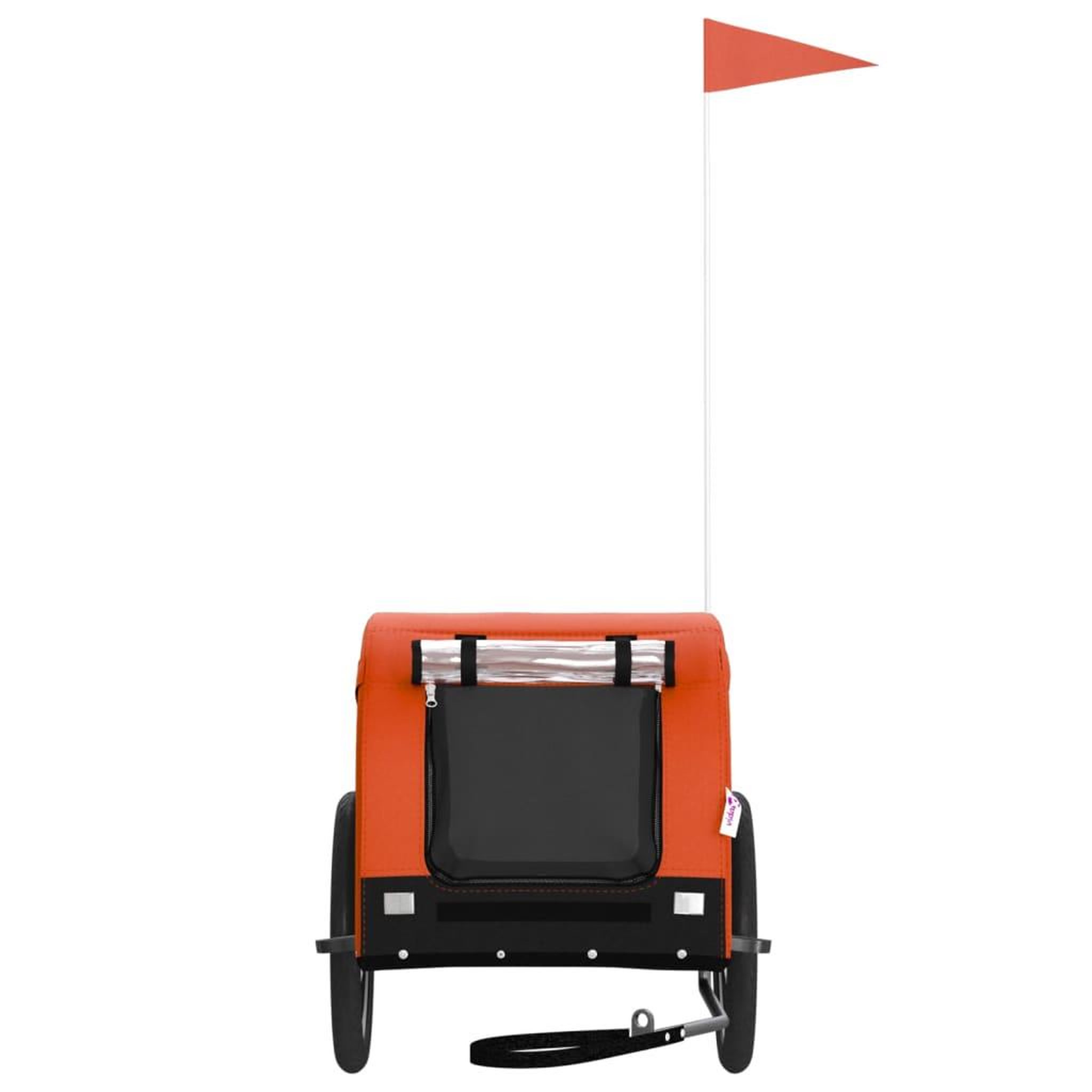 Voir la diapositive 3 : VIDAXL Remorque de velo pour animaux de compagnie orange et noir