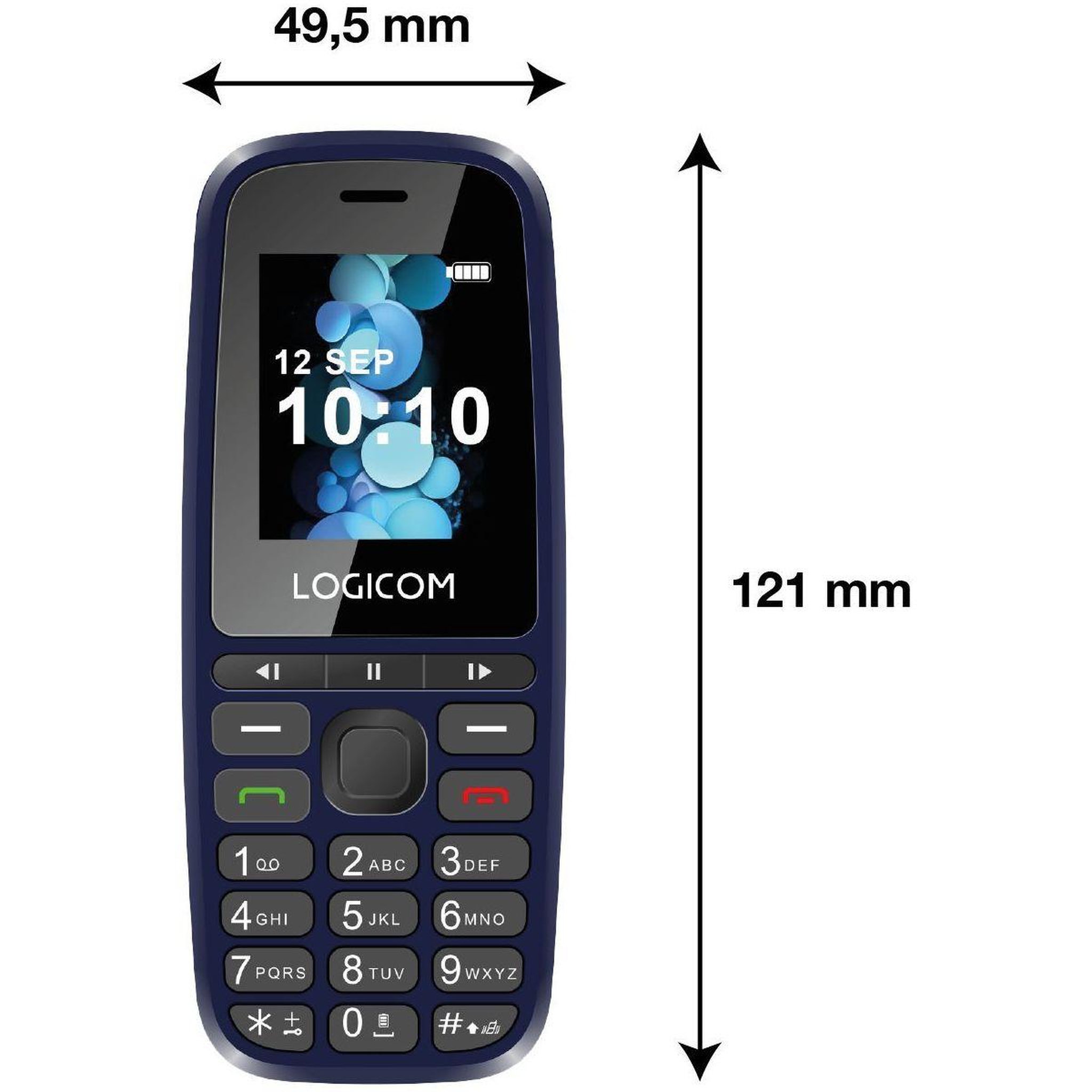 Voir la diapositive 3 : Logicom Téléphone portable Posh 402 Bleu 4G