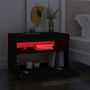 Voir la diapositive 5 : VIDAXL Table de chevet avec lumieres LED noir 60x35x40 cm
