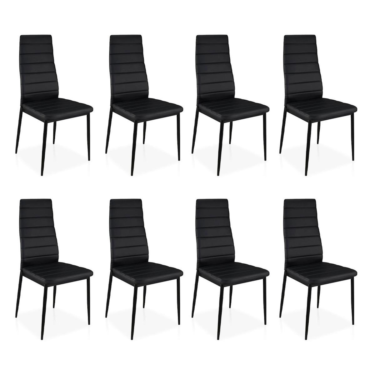 Paris Prix Lot de 8 Chaises Design  Kaïus  95cm Noir