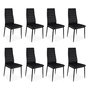 Voir la diapositive 1 : Paris Prix Lot de 8 Chaises Design  Kaïus  95cm Noir