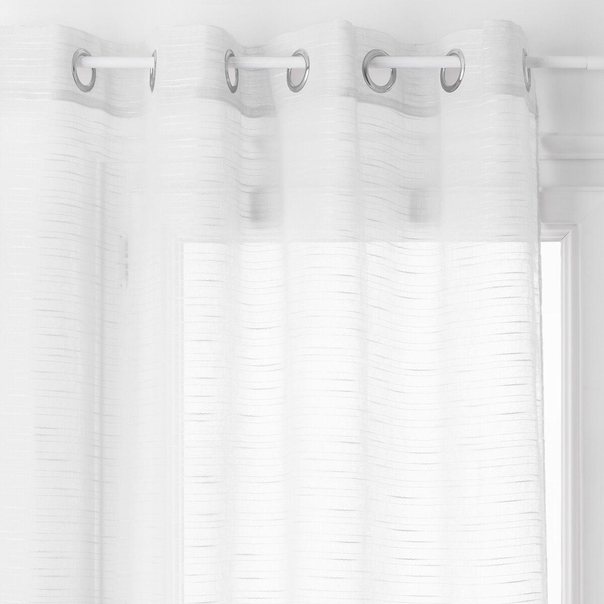 ATMOSPHERA Voilage sam - 140 x 240 cm - blanc