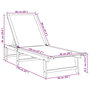 Voir la diapositive 6 : VIDAXL Chaise longue gris bois d'acacia solide et textilene