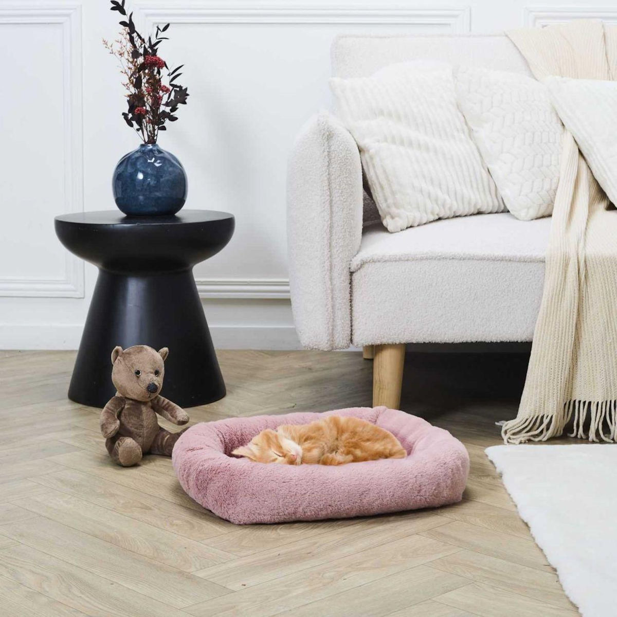 Paris Prix Coussin pour Chien & Chat  Apaisant  46cm Rose