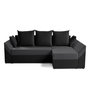 Voir la diapositive 1 : BEST MOBILIER Mike - canapé d'angle réversible - 4 places - convertible avec coffre - en velours