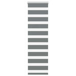 VIDAXL Store zebre gris fonce largeur du tissu 45,9 cm polyester