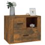 Voir la diapositive 4 : VIDAXL Table de chevet Chene fume 60x36x45 cm Bois d'ingenierie