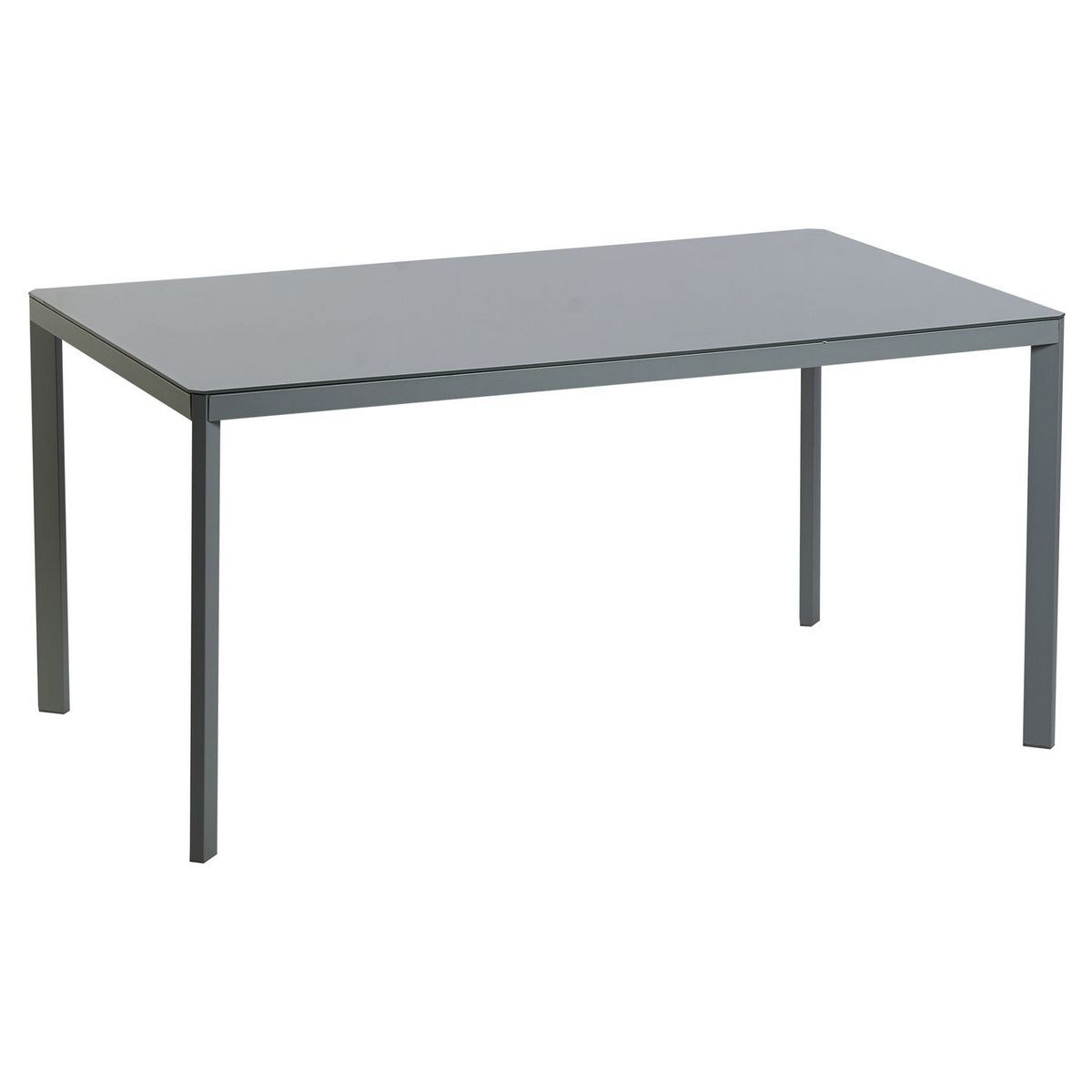 GARDENSTAR Table de jardin en acier et verre gris anthracite