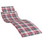 Voir la diapositive 2 : VIDAXL Coussin de chaise longue a carreaux rouge 186x58x4 cm