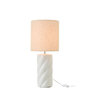 Voir la diapositive 2 : Paris Prix Lampe à Poser en Céramique  Swirl  53cm Blanc