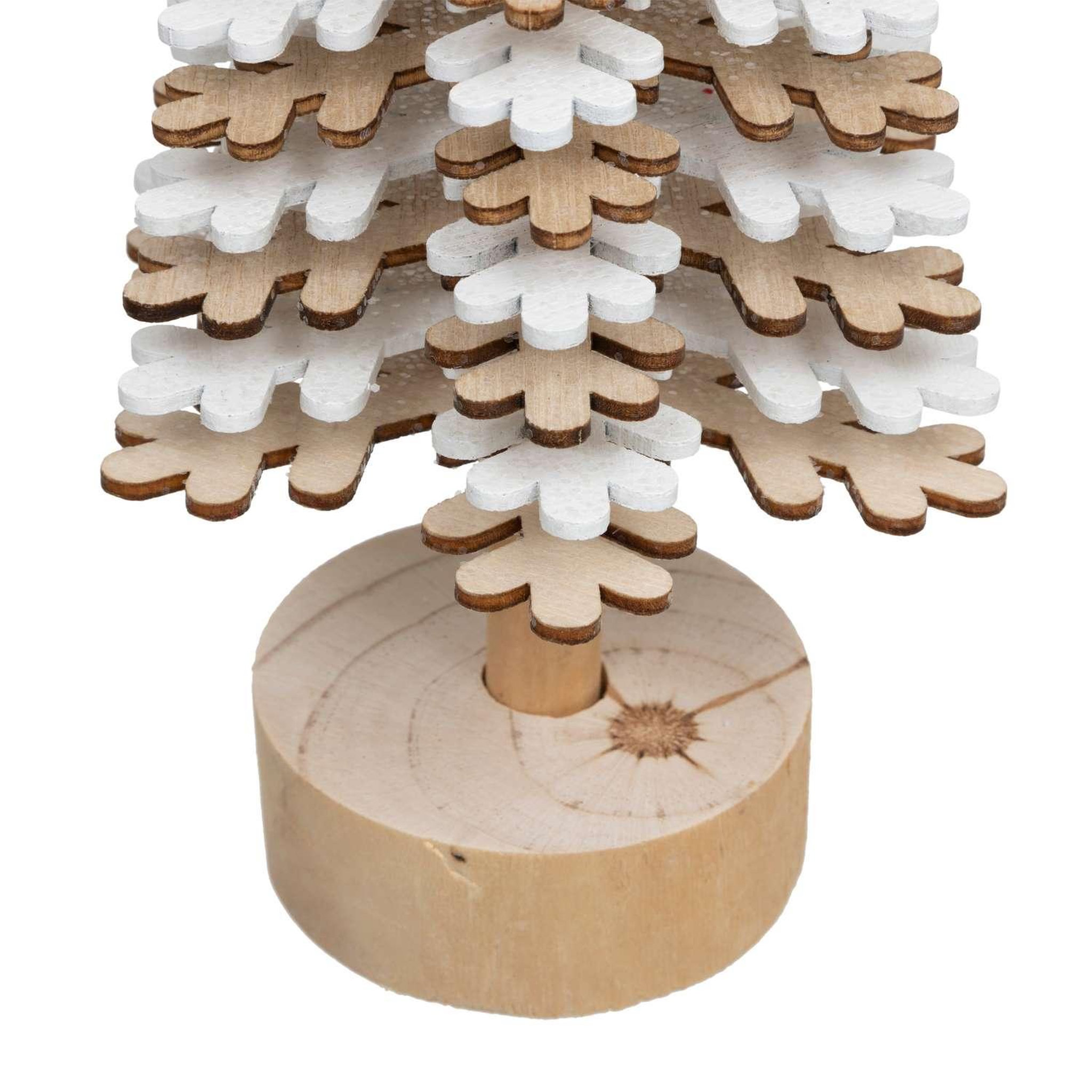 Voir la diapositive 3 : ATMOSPHERA Sapin de noël flocon en bois - h. 40 cm