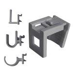 Paris Prix Lot de 2 Crochets & Supports  Réglables  15cm Gris