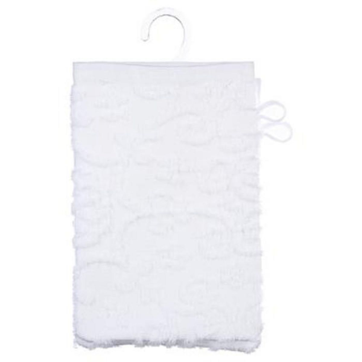 FIVE Lot de 2 Gants de Toilette  Esprit de Campagne  15x21cm Blanc
