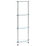 VIDAXL Etagere 4 niveaux Transparent 30x30x100 cm Verre trempe