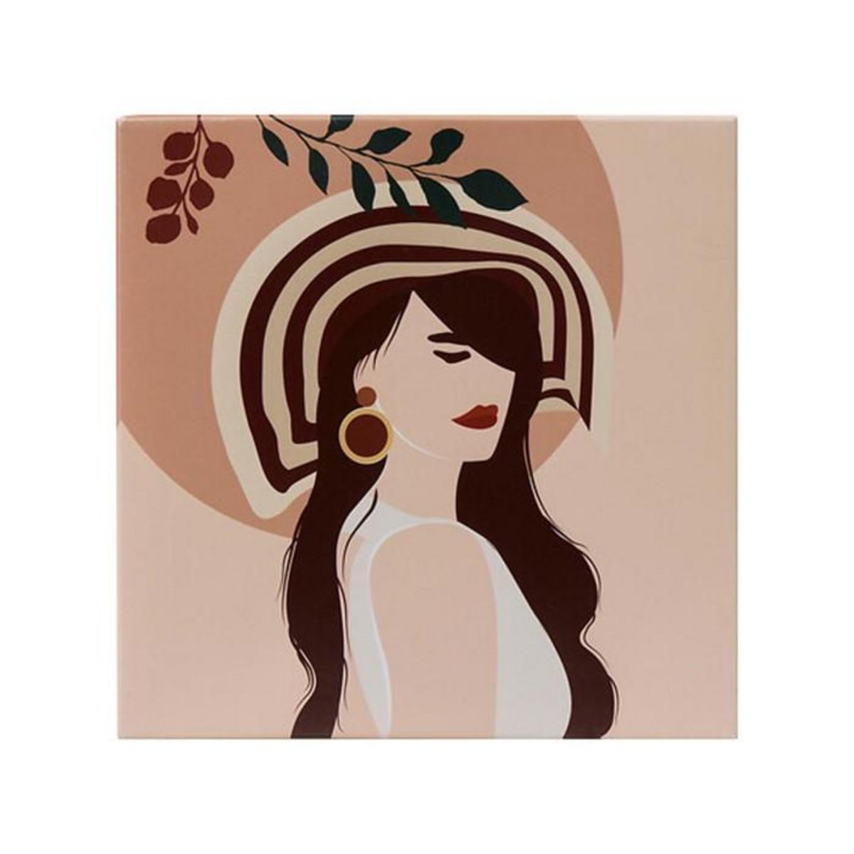 ATMOSPHERA Lot de 5 Toiles Imprimées  Cynthia  25x25cm Femme