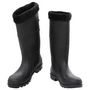 Voir la diapositive 2 : VIDAXL Bottes de pluie avec chaussettes amovibles noir taille 45 PVC