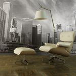 Paris Prix Papier Peint  Panorama de Chicago Noir & Blanc. Coloris disponibles : Multicolore