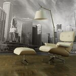 Paris Prix Papier Peint  Panorama de Chicago Noir & Blanc. Coloris disponibles : Multicolore