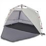 Voir la diapositive 2 : VIDAXL Tente de plage 3 personnes gris liberation rapide impermeable