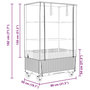 Voir la diapositive 6 : VIDAXL Jardiniere surelevee avec housse et roues aspect rotin