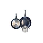 ELO Ensemble de 2 Poêles de cuisson 20 et 24 cm et 1 faitout 12 cm Elo Prima Brillant