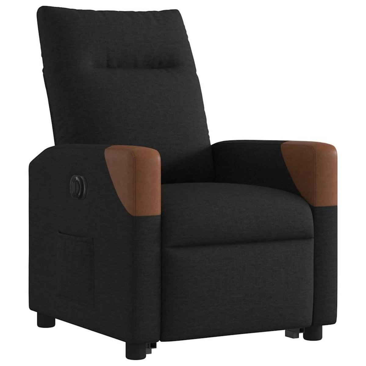 VIDAXL Fauteuil inclinable electrique noir tissu