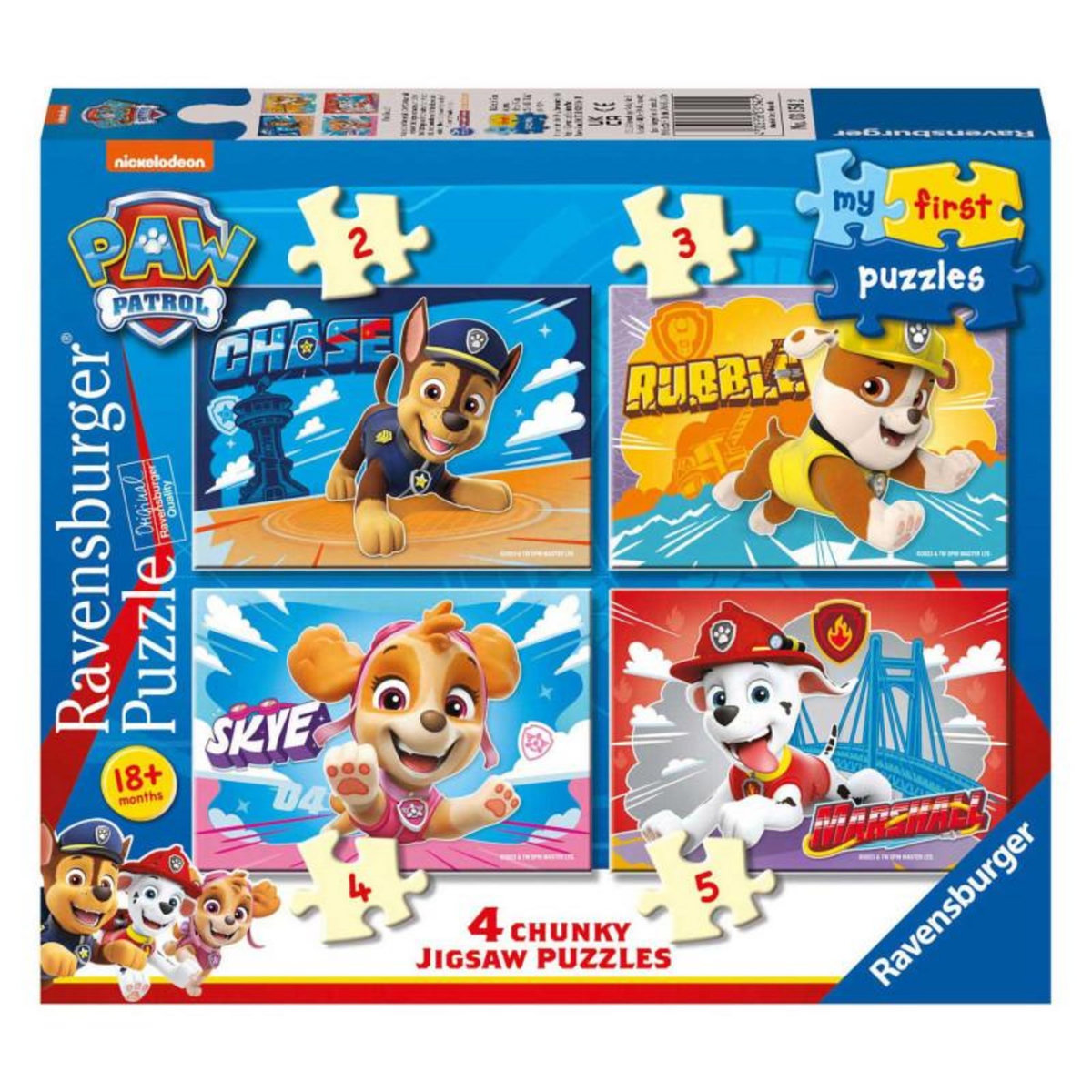 RAVENSBURGER Ravensburger My First Puzzles PAW Patrol, 4in1 31542
