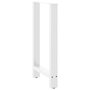 Voir la diapositive 4 : VIDAXL Pieds de table basse blanc 2 pcs 50x(90-91) cm acier