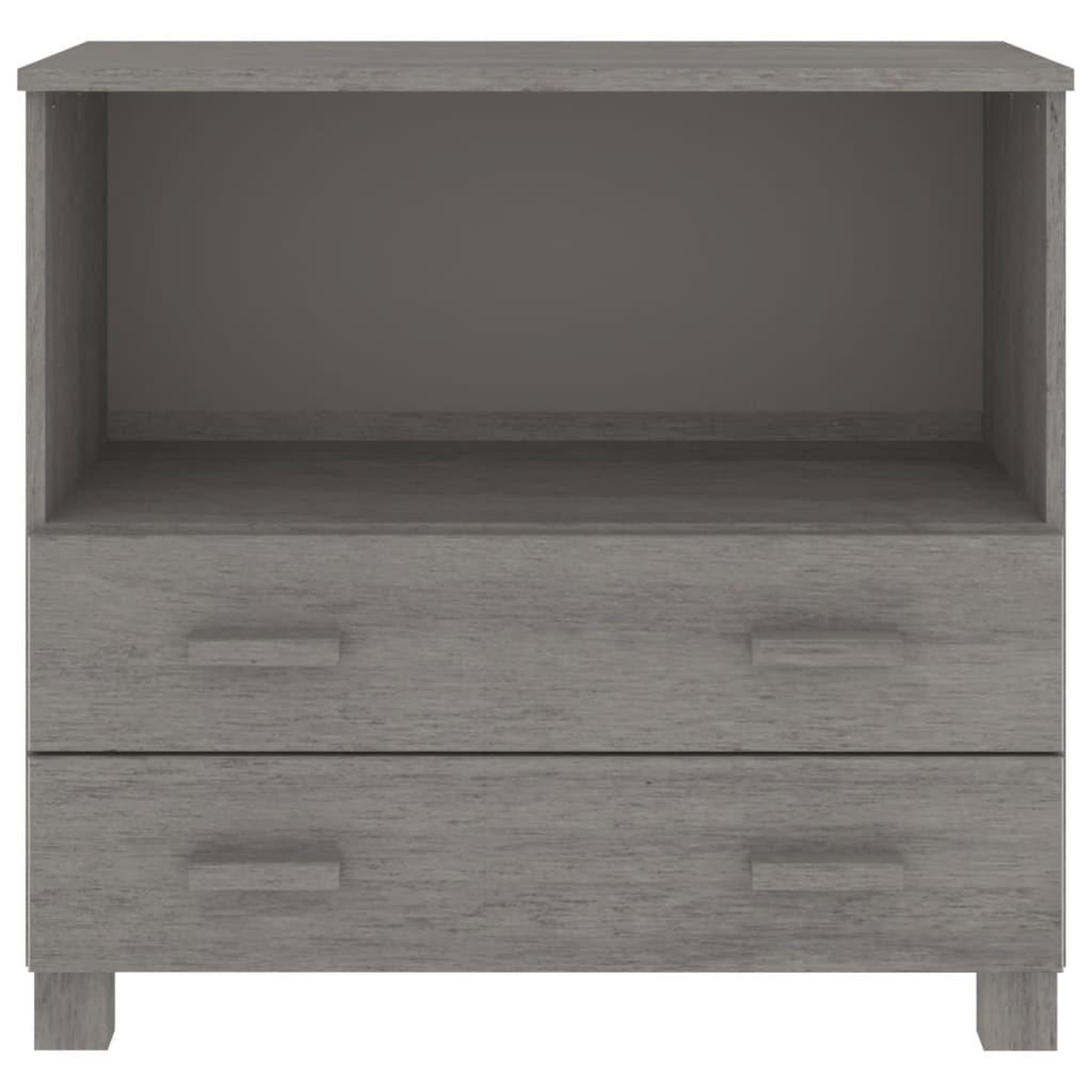 Voir la diapositive 5 : VIDAXL Buffet HAMAR Gris clair 85x35x80 cm Bois massif de pin