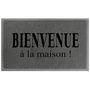 Voir la diapositive 2 : Paris Prix Tapis d'Entrée  Maison  45x75cm Gris & Noir